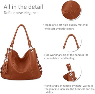 Сумка жіноча Nicole & Doris шкіряна шопер великої місткості з китицею (цегляно-червона)