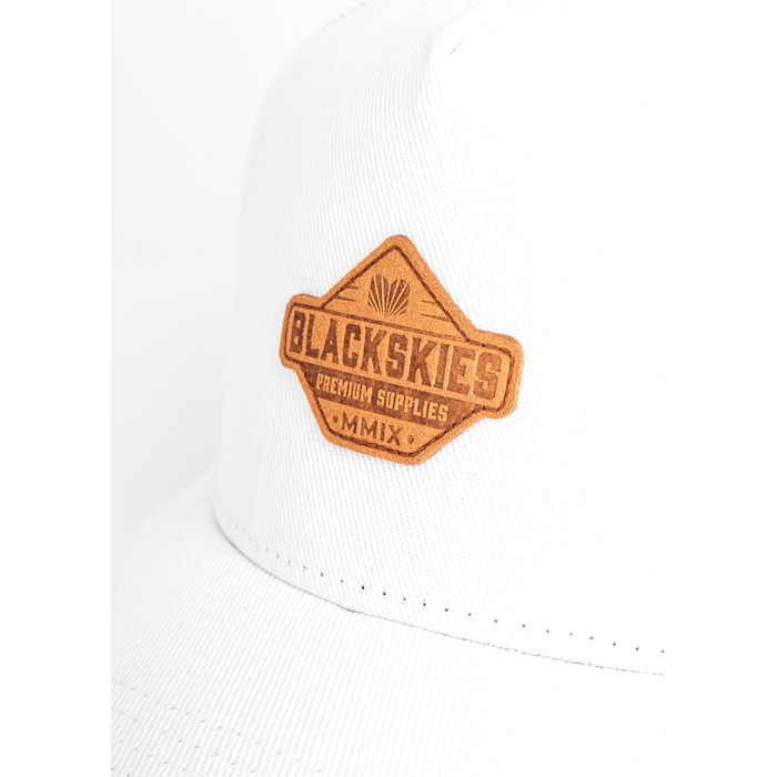 Кепка бейсболка Blackskies Essentials Trucker (унісекс) - біло-коричнева, сітчаста, для чоловіків та жінок, вуличний стиль, літо
