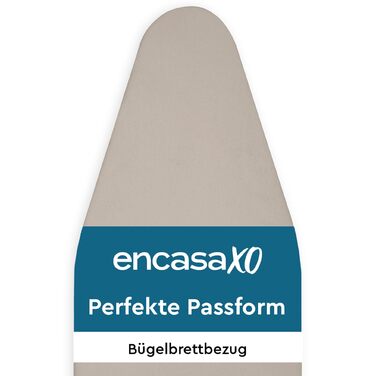Чохол для прасувальної дошки Encasa XO Mini Beige 125x46 см з термозахистом, бежевий однотонний на гумці