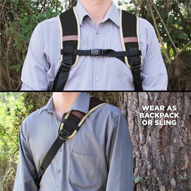 GOgroove Рюкзак для камери: DSLR рюкзак для подорожей, камера, аксесуари, ноутбук, штатив, вологостійкий, чорний