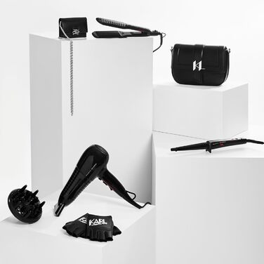 Фен Rowenta x Karl Lagerfeld Studio Dry CV581L: Ефективність та стиль, 6 режимів, Thermo Control, чорний/червоний