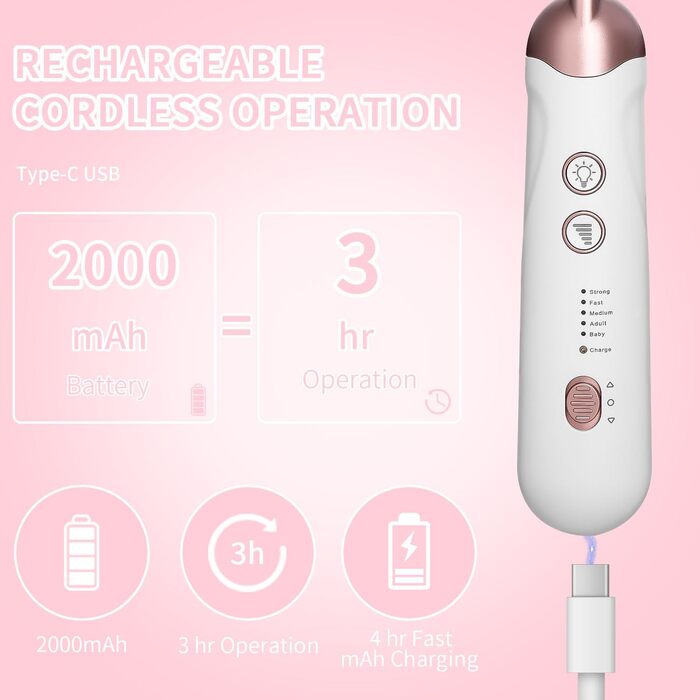 Електрична нагрівалка для нігтів, манікюрний набір 9 в 1, професійна, портативна, до 15 000 об/хв, для гелевих нігтів рук та ніг