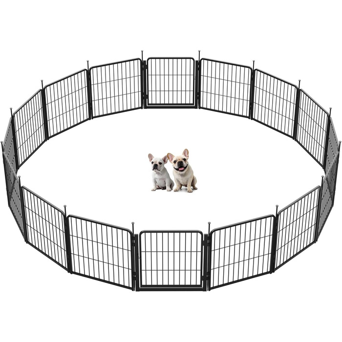 Стійка для собак SunsGrove 16-ти частинна, 60 см, для дому, з 2 дверцятами, чорна