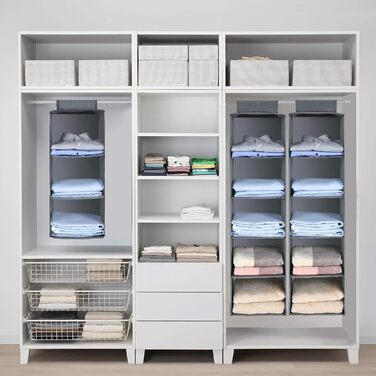 Органайзер для шафи AiQInu з 3 відділеннями, сірий, Medium