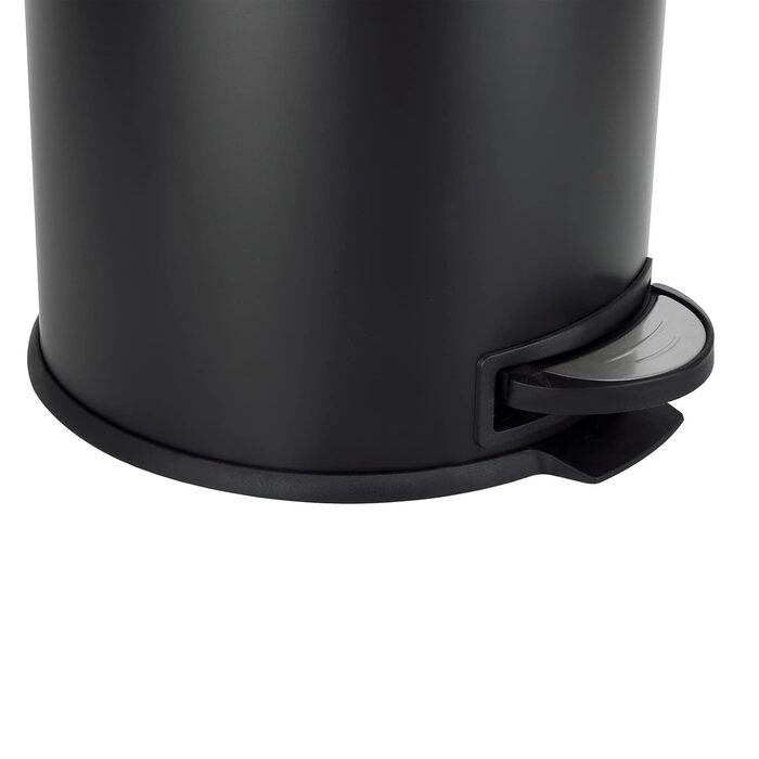 Сміттєве відро SVITA T20 з нержавіючої сталі, 20 літрів, з педаллю, для кухні (чорний)