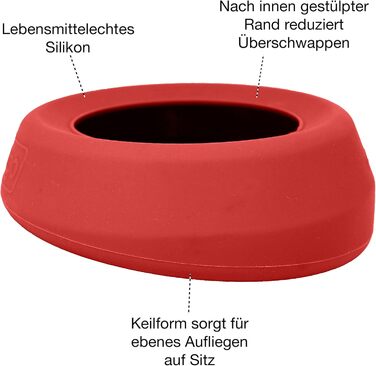 Kurgo Splash Free Wander: Миска для води для собак, 0.7 л, червона, витокозахисна, портативна