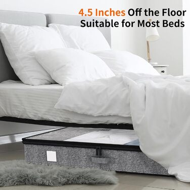 Контейнери для зберігання під ліжком Fixwal, 4 шт. – низький профіль, міцні стінки, органайзери для одягу