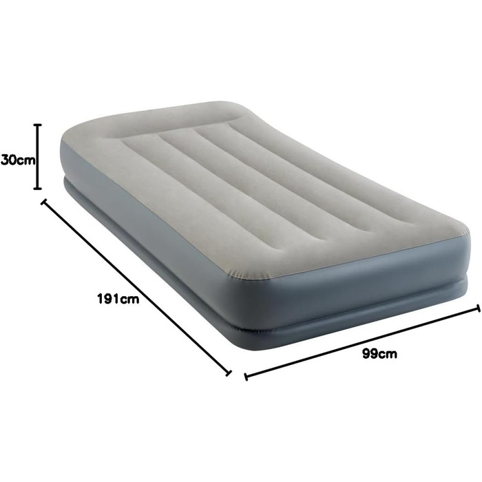 Надувний матрац Intex Dura-Beam Standard, 203 x 152 x 30 см, кольоровий, California King (99x191x30 см)