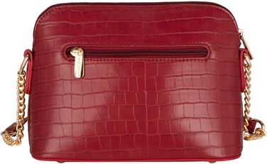 Сумка крос-боді David Jones жіноча зі штучної шкіри (екошкіра) червона з ланцюжком. Вечірня, повсякденна сумка-клатч на блискавці. Елегантний дизайн.