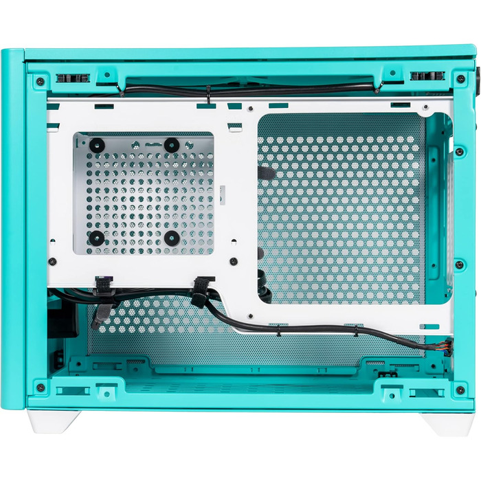 Корпус Mini-ITX Cooler Master MasterBox NR200P Caribbean Blue з загартованим склом, вертикальним кріпленням GPU та покращеною вентиляцією