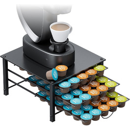 Тримач для капсул Dolce Gusto, органайзер для 90 капсул, металева висувна шухляда з антиковзкими ніжками, для дому та офісу