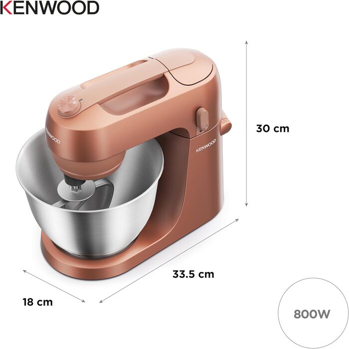 Кухонна машина KENWOOD kMix KMX750BK, компактний планетарний міксер, корал