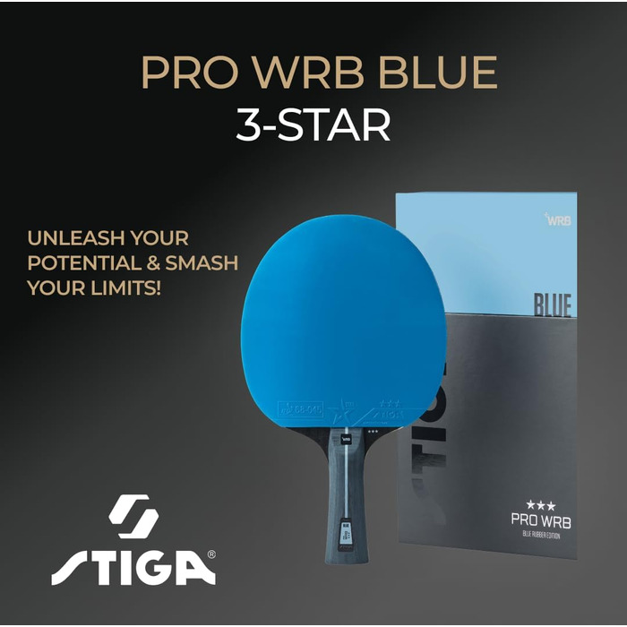 Набір для пінг-понгу STIGA Pro WRB Blue Edition - професійний стіл для настільного тенісу, 3 зірки, синій вкладиш