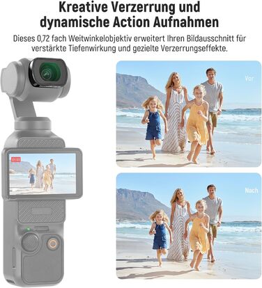 NEEWER Набір фільтрів ND для DJI Osmo Pocket 3: ND2-32, CPL, 0.72x, 112° Ширококутний об'єктив, 2 захисні плівки