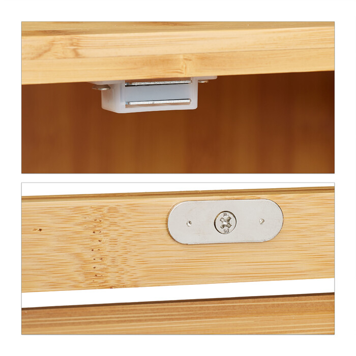 Relaxdays Bamboo Shelf with 3 Tiers