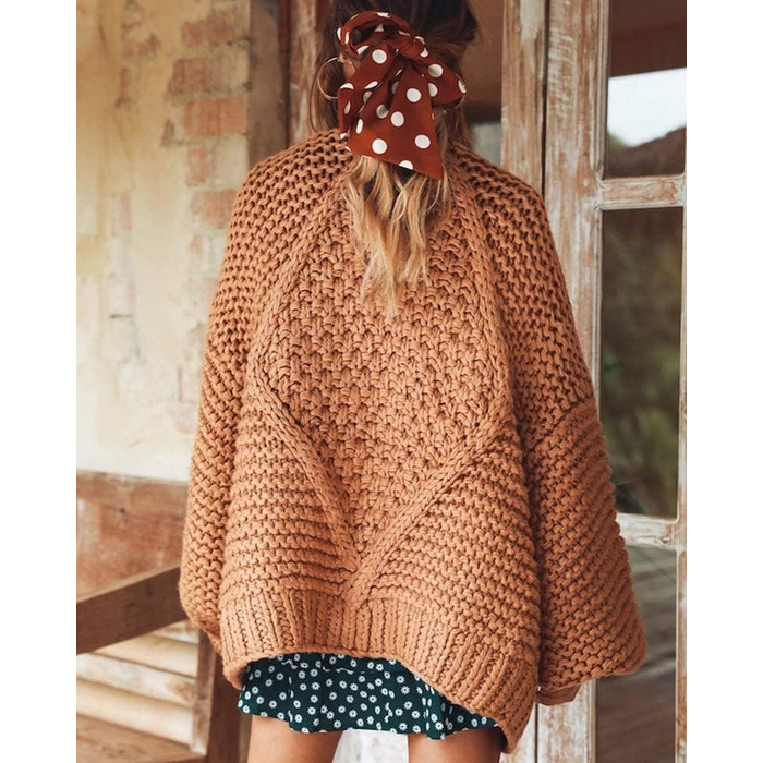 Кардиган Cicy Bell Daen з широким кроєм та рукавами-ліхтариками, оливковий (M, Хакі)