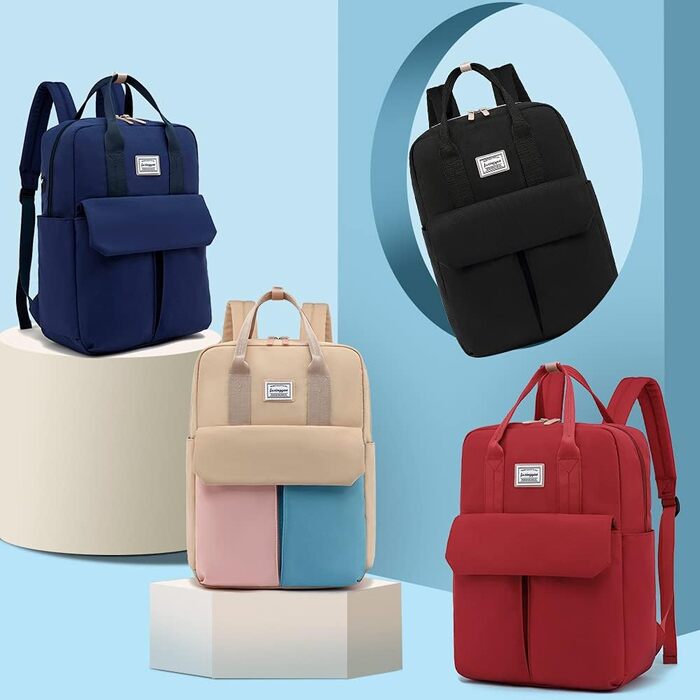 Рюкзак FUXINGYAO для жінок з відділенням для ноутбука 15,6 дюймів, антикрадійний, 23L, для подорожей та навчання