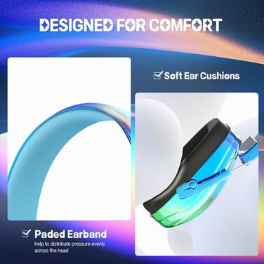 Навушники для захисту від шуму для дітей JYPS, SNR 25dB, блакитні. Захист вух для школи, концерту, будівництва, для аутистів та дорослих