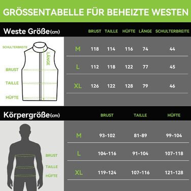 Обогревна жилетка для чоловіків та жінок з акумулятором 20000mAh, 15 зон обігріву, 3 режими температури, до 11 годин тепла, для полювання, піших прогулянок, гольфу, катання на лижах, XL