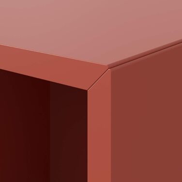 Настінна полиця Iconico Home QBE з 4 відсіками, 75x35x75 см, біла, одне відділення 37,5x35x37,5 см, корол червоний, для передпокою, вітальні, спальні, дитячої та робочої кімнати