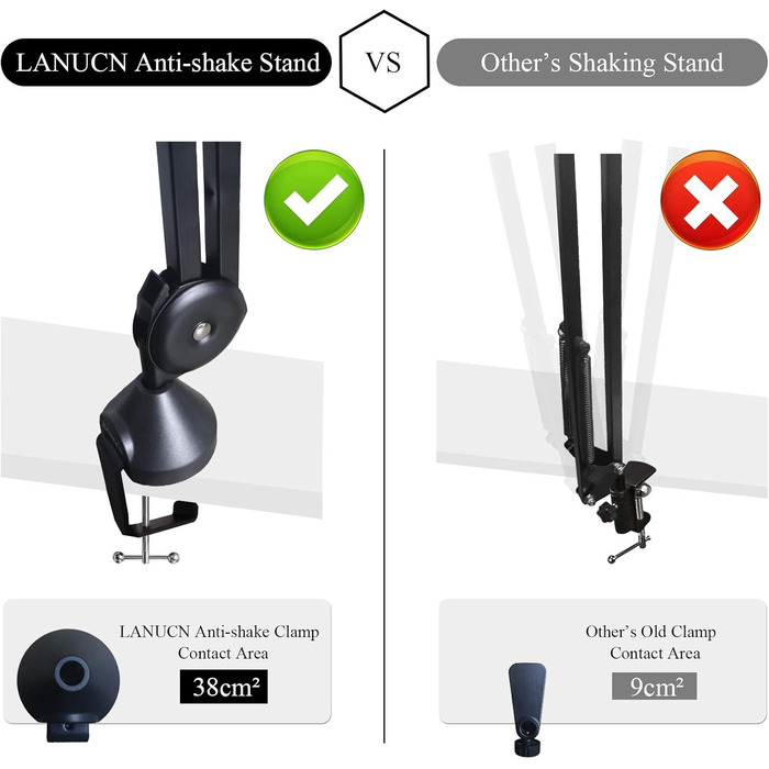 Кріплення для мікрофона Arm V35: міцний стійкий штатив для Yeti Snowball та інших мікрофонів