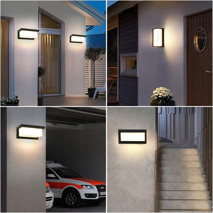 Зовнішній LED світильник 18 Вт, настінна світильна установка з алюмінію