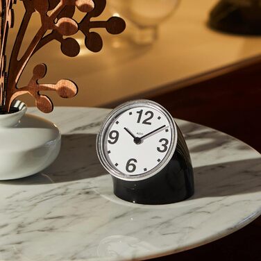 Настільний годинник Alessi Cronotime 01 B, ABS, чорний, 7 см