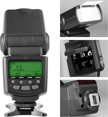 Спалах Meike MK430 TTL LCD для Canon DSLR: EOS 70D, 77D, 80D, Rebel T7i, T6i, T6s, T6, T5i, T5, T4i, T3i, SL2