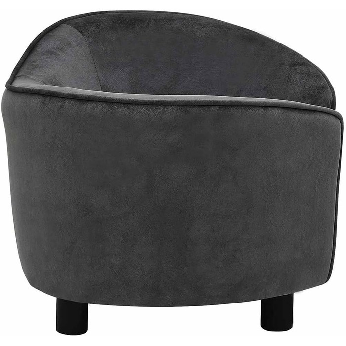 Софа для собак Dunkelgrau від vidaXL, 69x49x40 см: плюшеве ліжко та диванчик для собак та котів