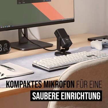Мікрофон RØDE NT-USB Mini: USB-мікрофон для подкастів, стрімінгу, геймінгу та запису музики (чорний)
