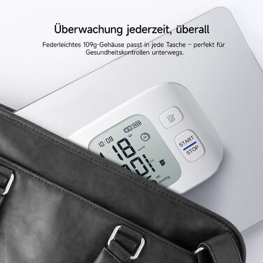 Тонометр Yuwell YE8800CR на зап'ясті, акумуляторний, для дому, з виявленням аритмії, з чохлом та USB-кабелем