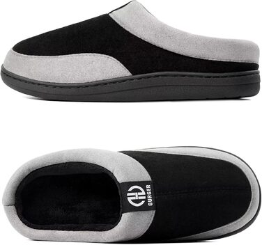 Чоловічі халапи з піною Memory Foam, антиковзкі тапочки для дому та вулиці, розмір 40-51, 44/45 EU, чорний