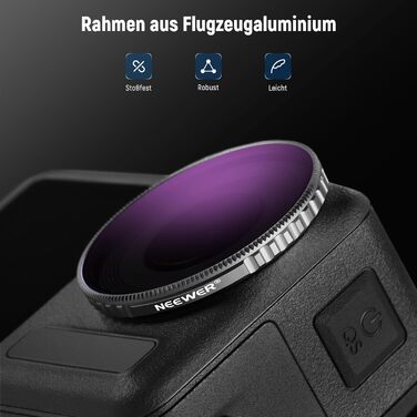Набір фільтрів ND NEEWER для DJI Osmo Action 4/5 PRO: ND8, ND16, ND32, CPL (4 шт.)