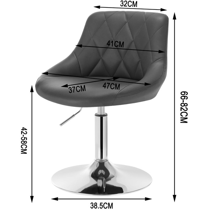 Adjustable Swivel Bar Stool with Backrest - Dark Green Faux Leather - WOLTU BH242dgn-2