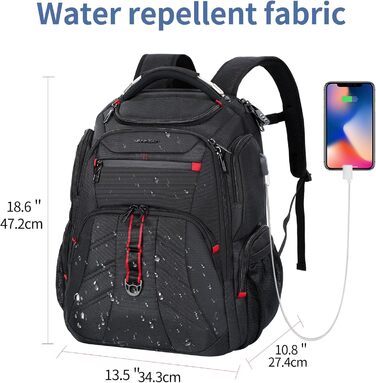 VANKEAN 17-inch extra large laptop backpack (travel backpack)