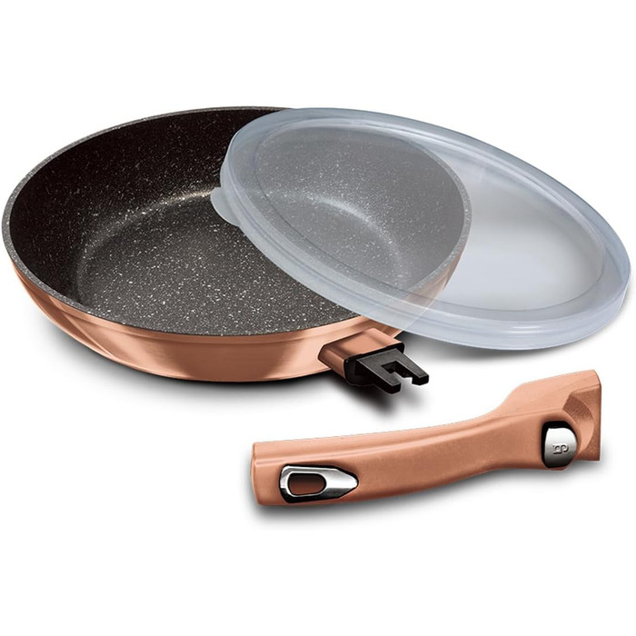Набір сковорідок Berlinger Haus Metallic Line Rose Gold Edition (5 шт.) з знімним ручками