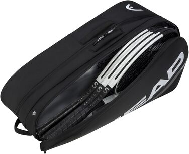 Сумка для ракет HEAD Tour Racquet Bag чорного та білого кольорів
