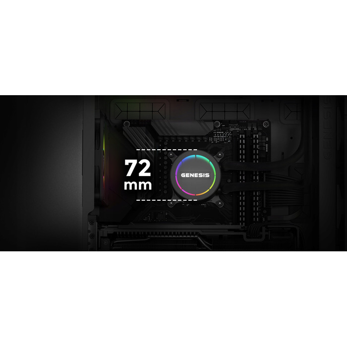 Система водяного охолодження GENESIS Hydria 360 ARGB, чорна
