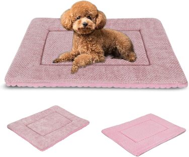 Килимок для собак Vejaoo XZ016 (Рожевий, 60x45x4 см) - М'який, Миючий, для малих, середніх та великих собак