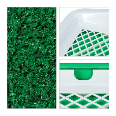 Relaxdays dog toilet with grass