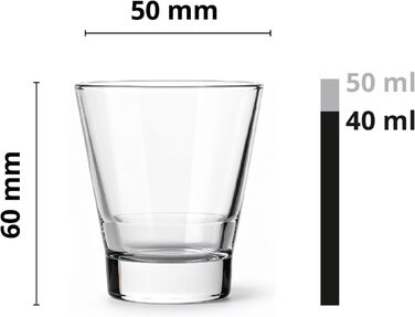 Набір келихів для шнапсу/шоту Glasmark KROSNO 1992 (12 шт) 60 мл, прозорі, міцне скло, для посудомийної машини