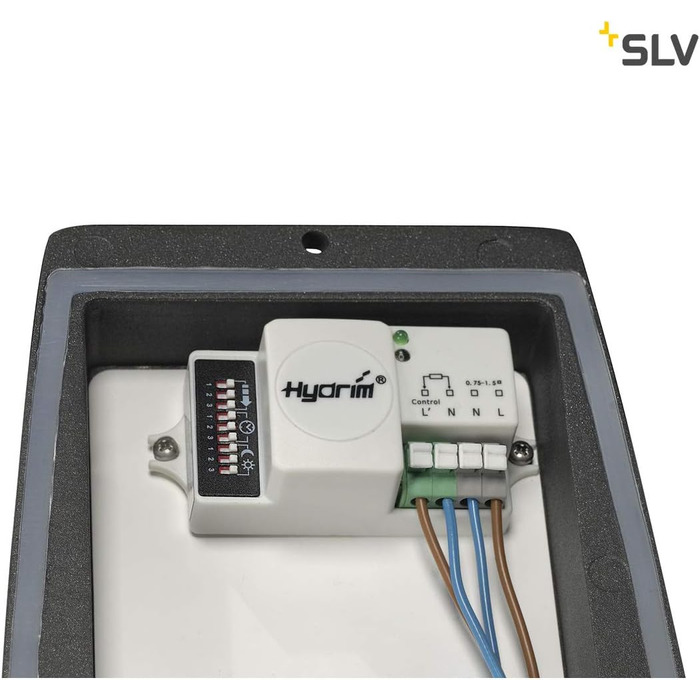 SLV Wall Lamp MERIDIAN BOX with Motion Sensor | for effective outdoor lighting of walls and entrance areas | LED Spotlight, Wall Light, Outdoor Light, Garden Light, Path Light | E27, 25W max