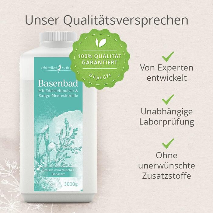 Effective Basenbad - 3000 g - with Sango Marine Coral - For supple skin - Regenerating after sports - Supports your alkaline cure (foot bath, full bath or wraps) - Without additives
