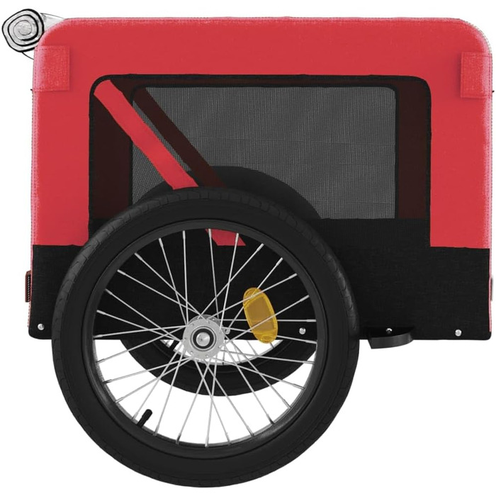 Причіп для велосипеда VidaXL для собак, 68.5 x 135 x 73.5 см, червоний