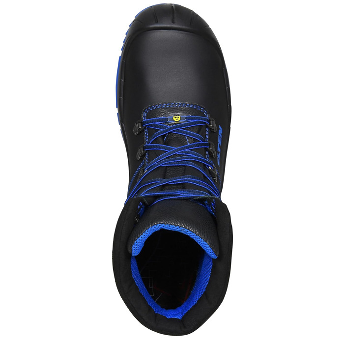 Черевики безпеки ELTEN Alessio Mid ESD S3S: шкіряні, з металевим носком, легкі та міцні (36 EU, чорний)