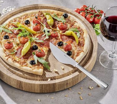 Buddy's Blades - Pizza Cutter Set, 4-Piece Set, Pizza Knife Set, Knife Set, Wavy Edge, Gift Box, Blade Length 11 cm, 23 cm Length, Stainless Steel