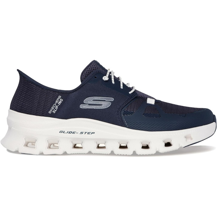 Босоніжки жіночі Skechers Pier-Lite Memory Maker на танкетці, сині (48.5 EU, широка колодка)