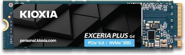 SSD KIOXIA Exceria Plus G4 2TB M.2 2280 NVMe PCIe 5.0 - 10000/8200 MB/s - для ноутбука, ПК, геймінгу, відеомонтажу