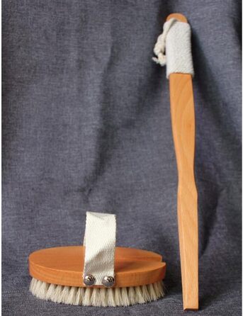 CambOs Bath Brushes with Boar Bristles for Women and Men, Bath and Body Brushes, Bath Accessories, Shower Brushes with Long Handle