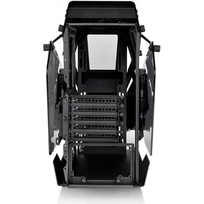 Корпус для ПК Thermaltake AH T200 Black, Micro-ATX, загартоване скло 3мм, Helikopter-дизайн, чорний